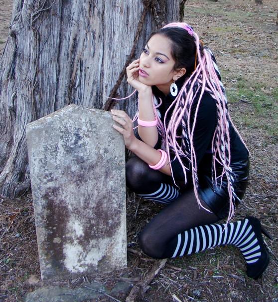 Female model photo shoot of Lulu DeBoer in Old Logger Graveyard