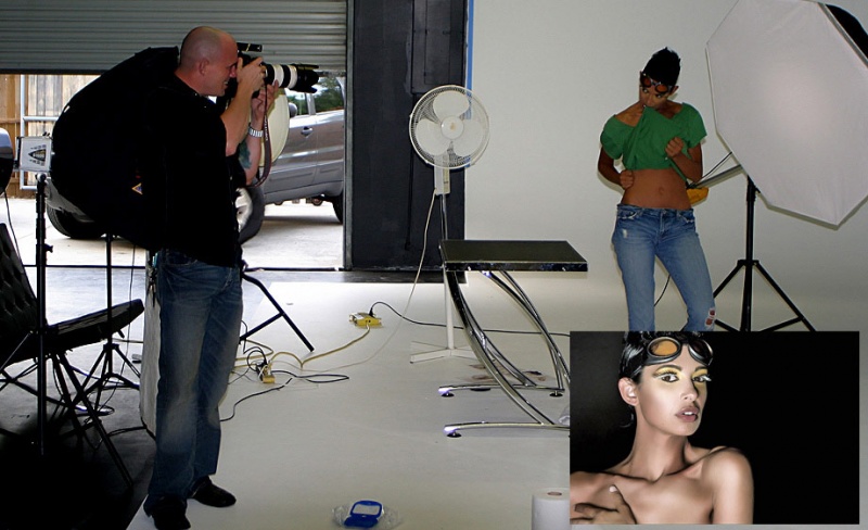 Female model photo shoot of Studio1741 and Jenna Velazquez by Richard E McGuire  in Studio Seventeen41, makeup by Amanda Craft