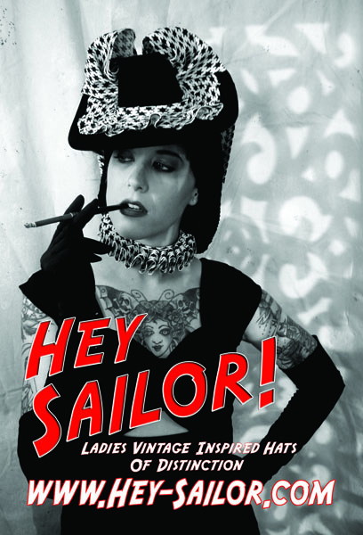 Female model photo shoot of Hey Sailor Hat Design in SF Bay Area