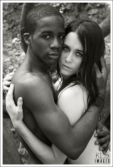 Male and Female model photo shoot of Teachan and Lauren Oleander by RLS Images in creek