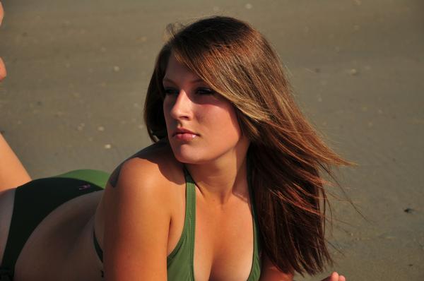 Female model photo shoot of Anastasia Noel in Beach at Hannah Park