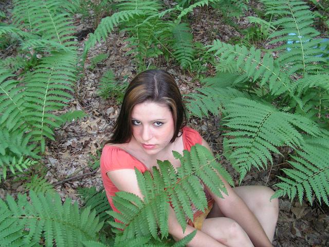 Female model photo shoot of Becca McDowell in Ferns