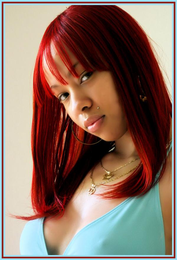 Female model photo shoot of Lady Red