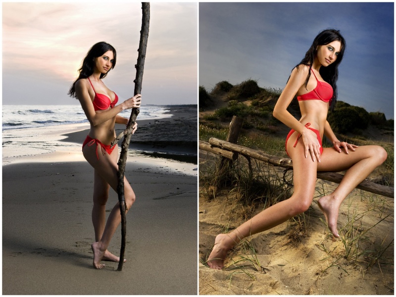 Female model photo shoot of Mojca Furlan by Peter Kremzar in Ostia beach, Italy