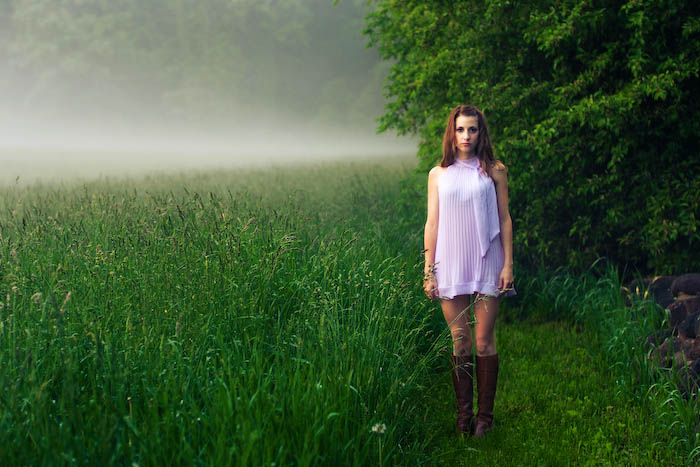 Female model photo shoot of Jamia Weir in Connecticut farm