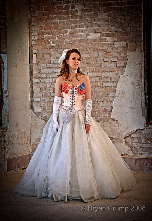 Female model photo shoot of Ceramic Corset Designs by Bryan Crump in Location, retouched by Bryan Crump Editing