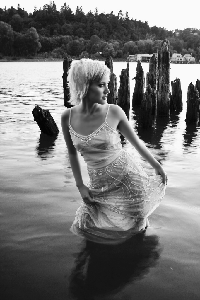 Female model photo shoot of shanna kae in willamette river