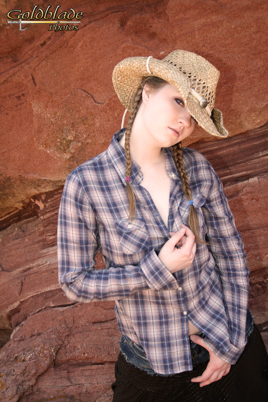 Female model photo shoot of Shattered Faith by Goldblade Photos in Red Rocks