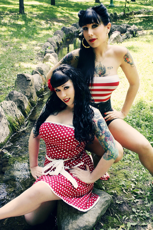Female model photo shoot of IvyInferno and Chastity_Chevy in Montreal