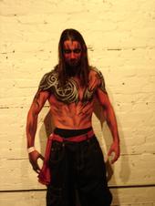 Male model photo shoot of Czar Jay in Jacksonville fl, body painted by Pashur