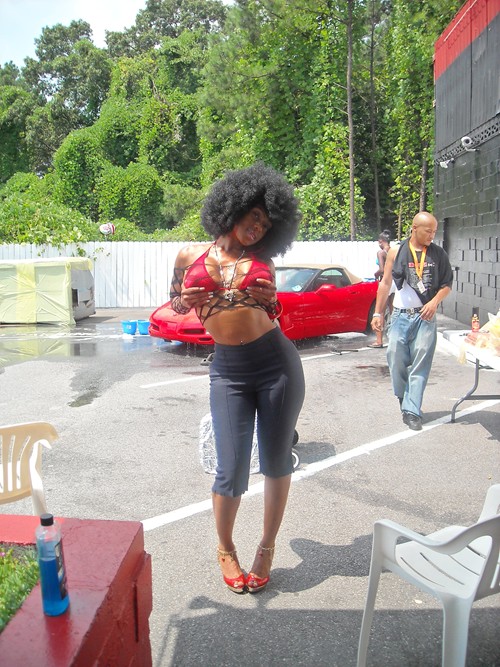 Female model photo shoot of Ms Jazz - Queen of Sexy in sexy car wash