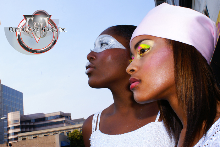 Male and Female model photo shoot of Cutting Edge Group Inc and Tiana Lee in Downtown Oakland, makeup by BeautyStash