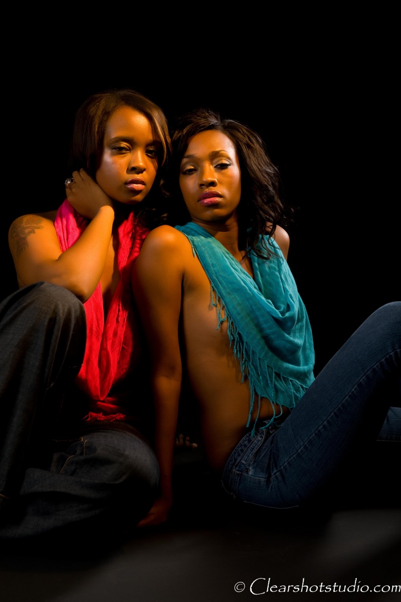 Female model photo shoot of FarylTheModel and HoneyTheModel by Clear Shot Studios in Laurel MD studio