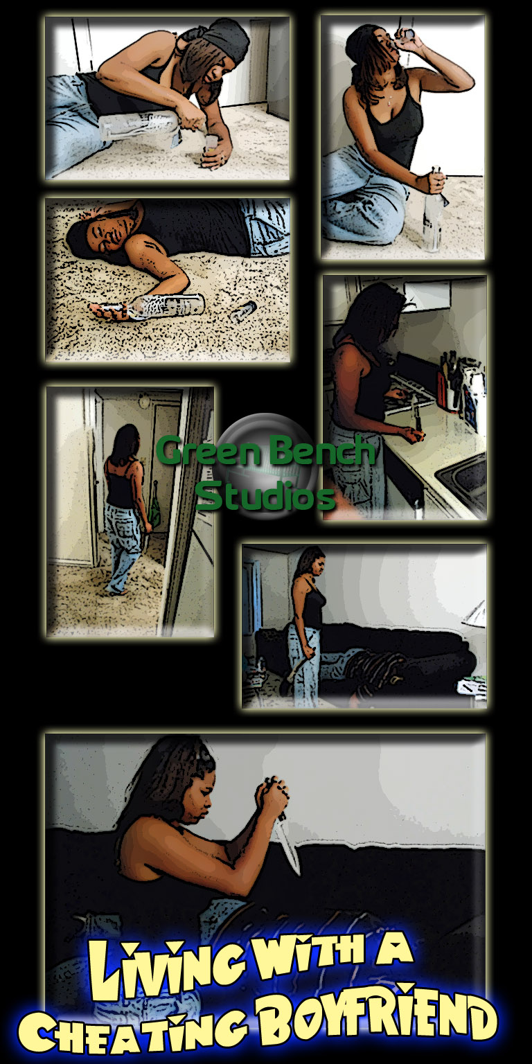 Male and Female model photo shoot of Green Bench Studios and Karmen_Isabella 