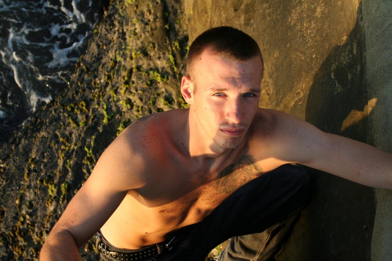 Male model photo shoot of Gothic Master in La Jolla Cliffs, CA