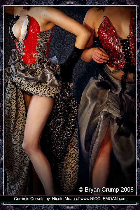 Female model photo shoot of Ceramic Corset Designs by Bryan Crump, retouched by Bryan Crump Editing