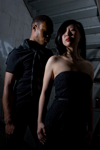 Male and Female model photo shoot of D J Hacker, Aimee Lee and Drew Milan