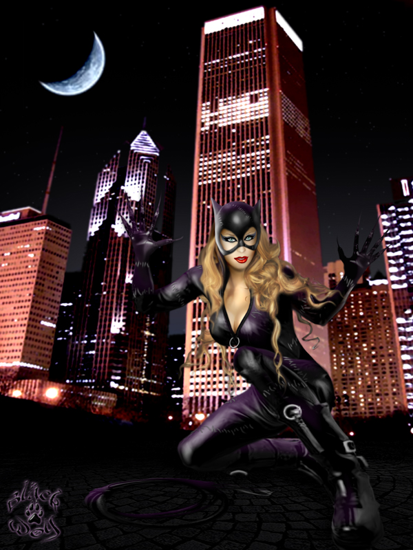 Male and Female model photo shoot of Black Wolf Studio and TAMARA CAMPILLOS in Gotham City