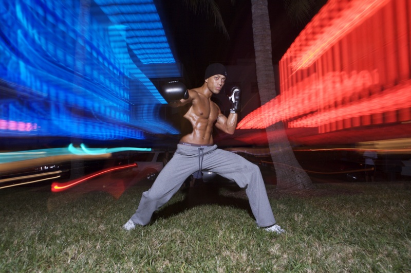 Male model photo shoot of Samuel E Moorman  in  Ocean Drive, South Beach