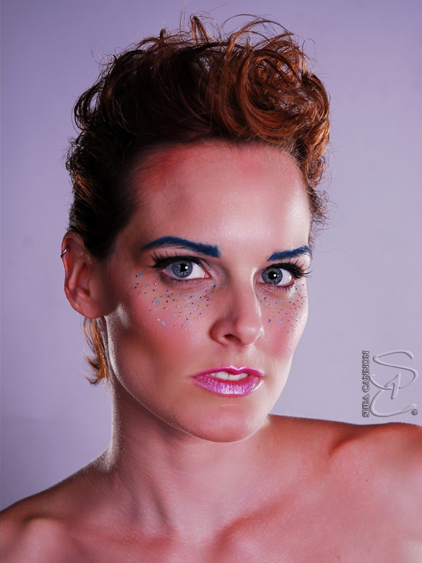 Female model photo shoot of Jen Cannon by Shea Cannon in Shea Cannon Studio, makeup by Von Vardeman