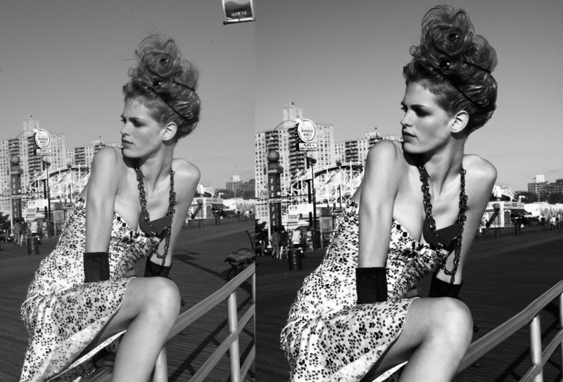 Female model photo shoot of Kathleen Hyde in Coney Island