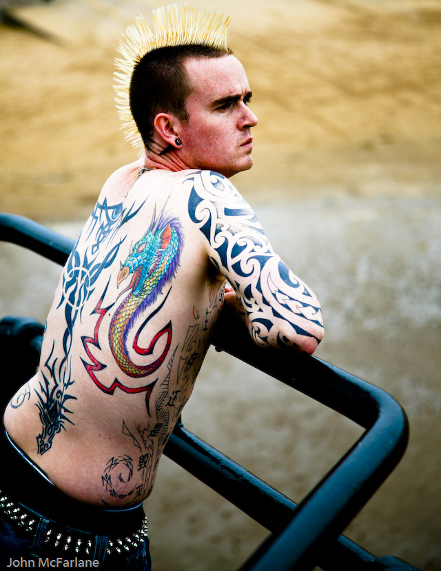 Male model photo shoot of John McFarlane and tattoo23 in end of the pier