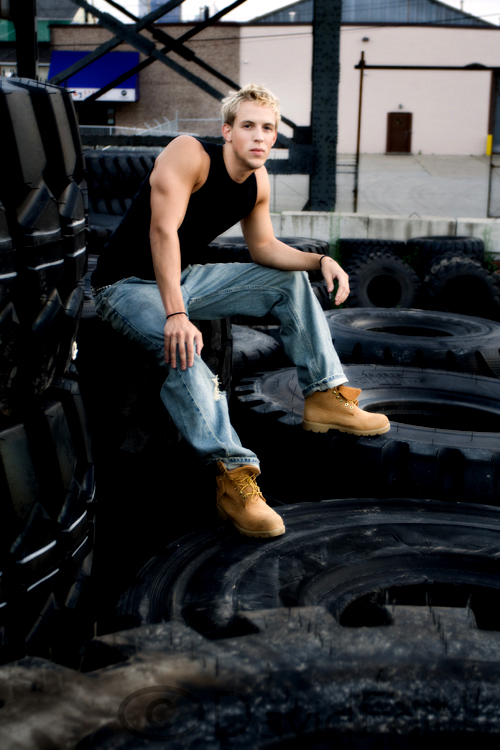 Male model photo shoot of True Boy Wonder by David Edick in Tire YArd