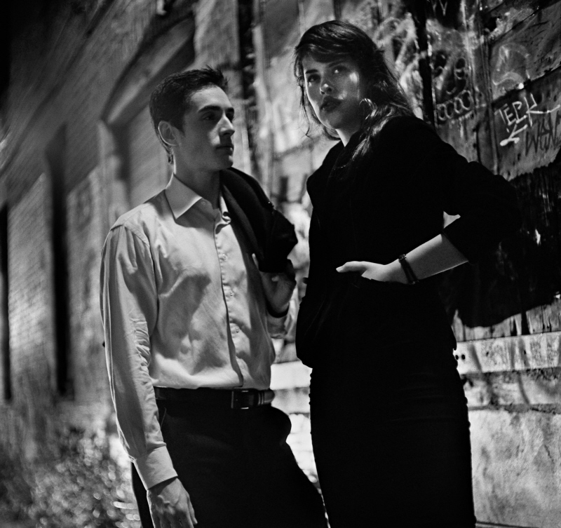 Male and Female model photo shoot of Geoff A H and Liaa by Ryan Metrix X in Grafitti Alley