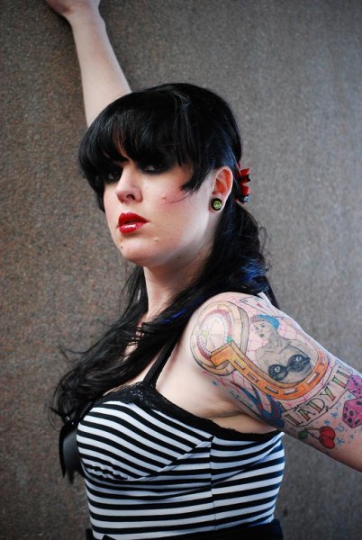 Female model photo shoot of Rockabilly Kitten by Lauren Reavell in Circular Quay (God of the Mind as MUA)