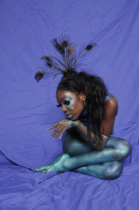 Female model photo shoot of JoviSomya by  -Ms Cee, body painted by a living canvas