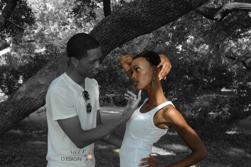 Male and Female model photo shoot of mitl design and Simply Ayo in new orleans