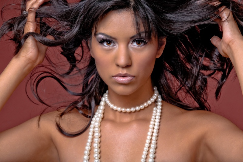 Female model photo shoot of Laura Silva aka LaLa by Yaromir Mlynski, makeup by ANNA Make-up and Hair