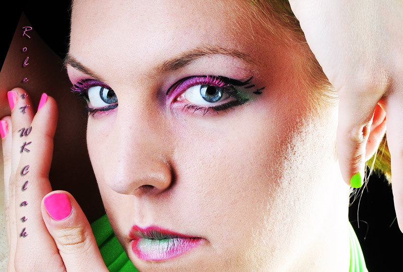 Female model photo shoot of KattStyles Makeup and Katalya SS by Robert WK Clark
