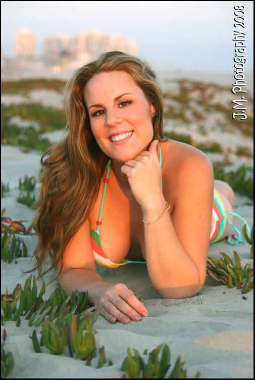 Female model photo shoot of phopp in Coronado Beach, CA.