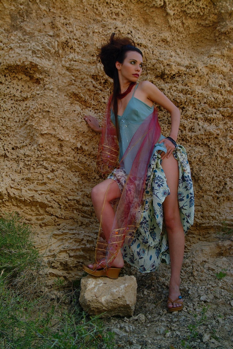 Female model photo shoot of Nefertitie in Atlit