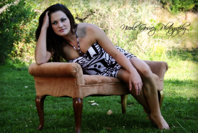 Female model photo shoot of Nikki Gosney  and   T   in Anderson River Park, Anderson, CA