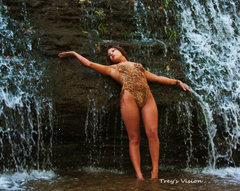 Male and Female model photo shoot of Gene Kelley Photography and Cassie Petitt in Indiana Waterfall
