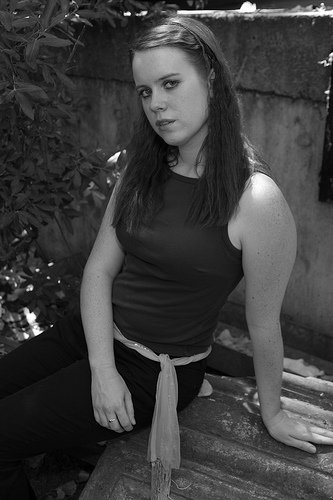 Female model photo shoot of QT 3 point 14 in Old Sacramento