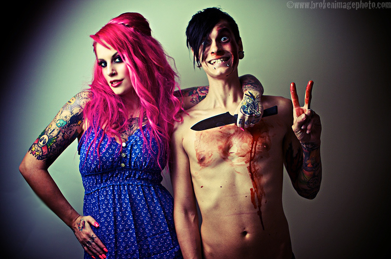 Male and Female model photo shoot of Mr Bitch Is Dead and kandyisbadass in DownTownPhoenix