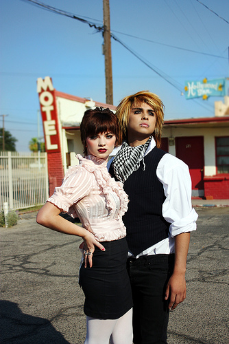 Male and Female model photo shoot of Nickolas Estrada and Shelby Shepherd by Luminous Lizzy, makeup by Geneva Makeup Artist
