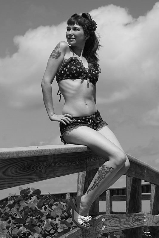 Female model photo shoot of atomic annette in clearwater beach