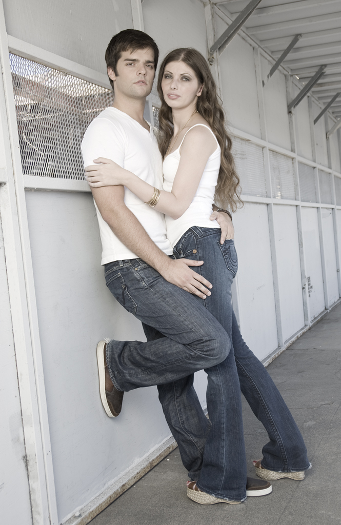Female and Male model photo shoot of Alicia Leon Photography, Ben Decker and Esther K K in LA, wardrobe styled by Wardrobe Styling by RD, makeup by Saki Suruki Make-up