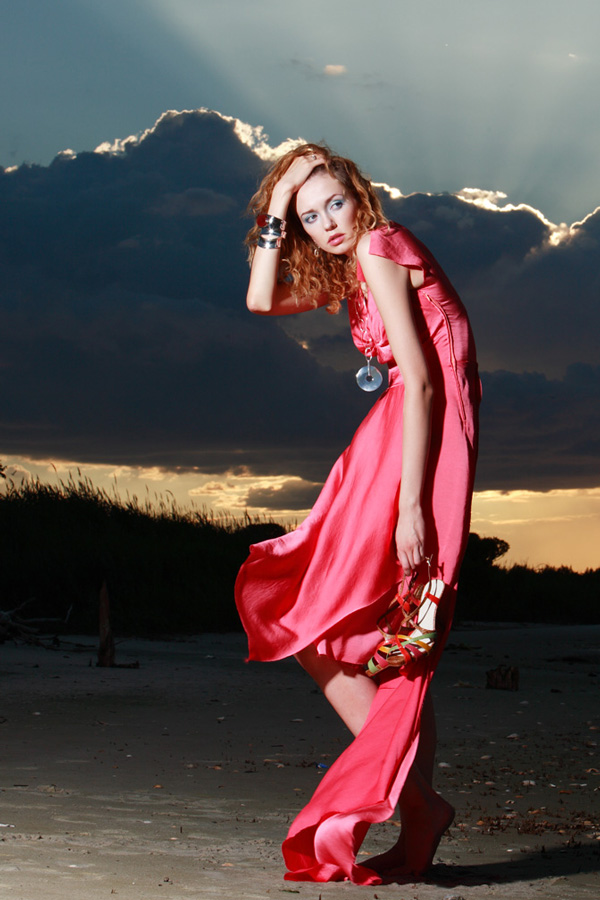 Female model photo shoot of Marina Wonder by Jay J Kim in some desert island