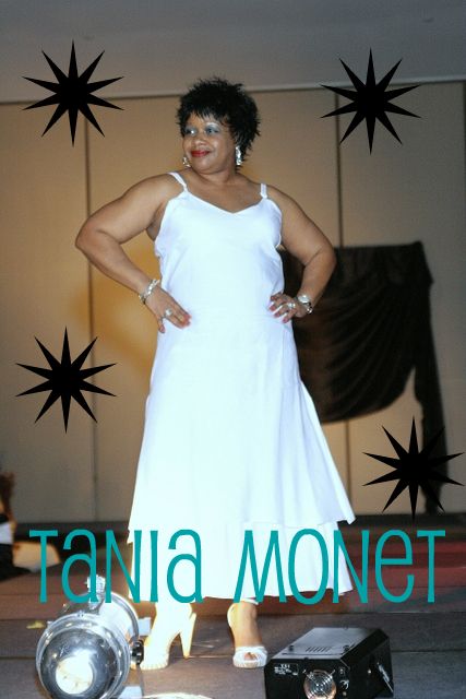 Female model photo shoot of Tania Monet in Cobo~Styles in the City Fashion Show