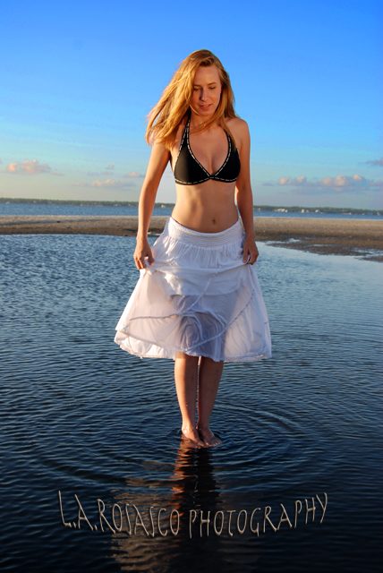 Female model photo shoot of CarrieLee by l a rosasco photography in Pensacola Beach