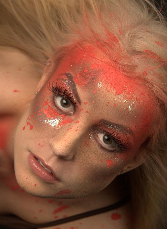 Female model photo shoot of EvaScarlet in Las Vegas, makeup by Baby Twiggy