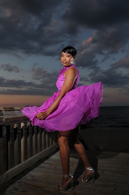 Female model photo shoot of Darlissa the Diva Doll  by Fotosofu in Ocean View Beach, makeup by IreneGarcia