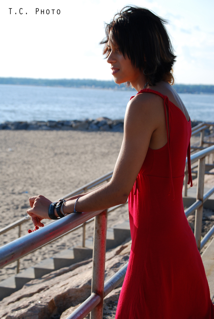 Female model photo shoot of Elbereth Gilthoniel and Tech by TechnoCandyPhoto in Old Saybrook Cornefield Point Beach