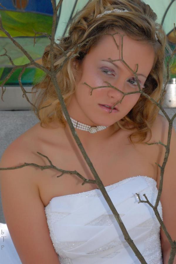 Female model photo shoot of Scarlett Adams makeup in cemetary