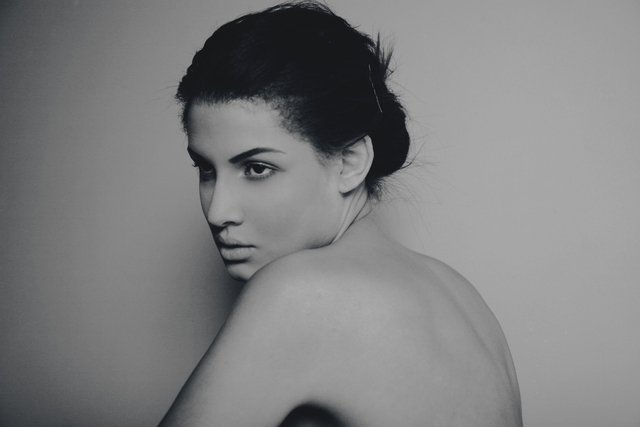 Female model photo shoot of EmilyCorina by Elliot J, makeup by Virginia Le Fay